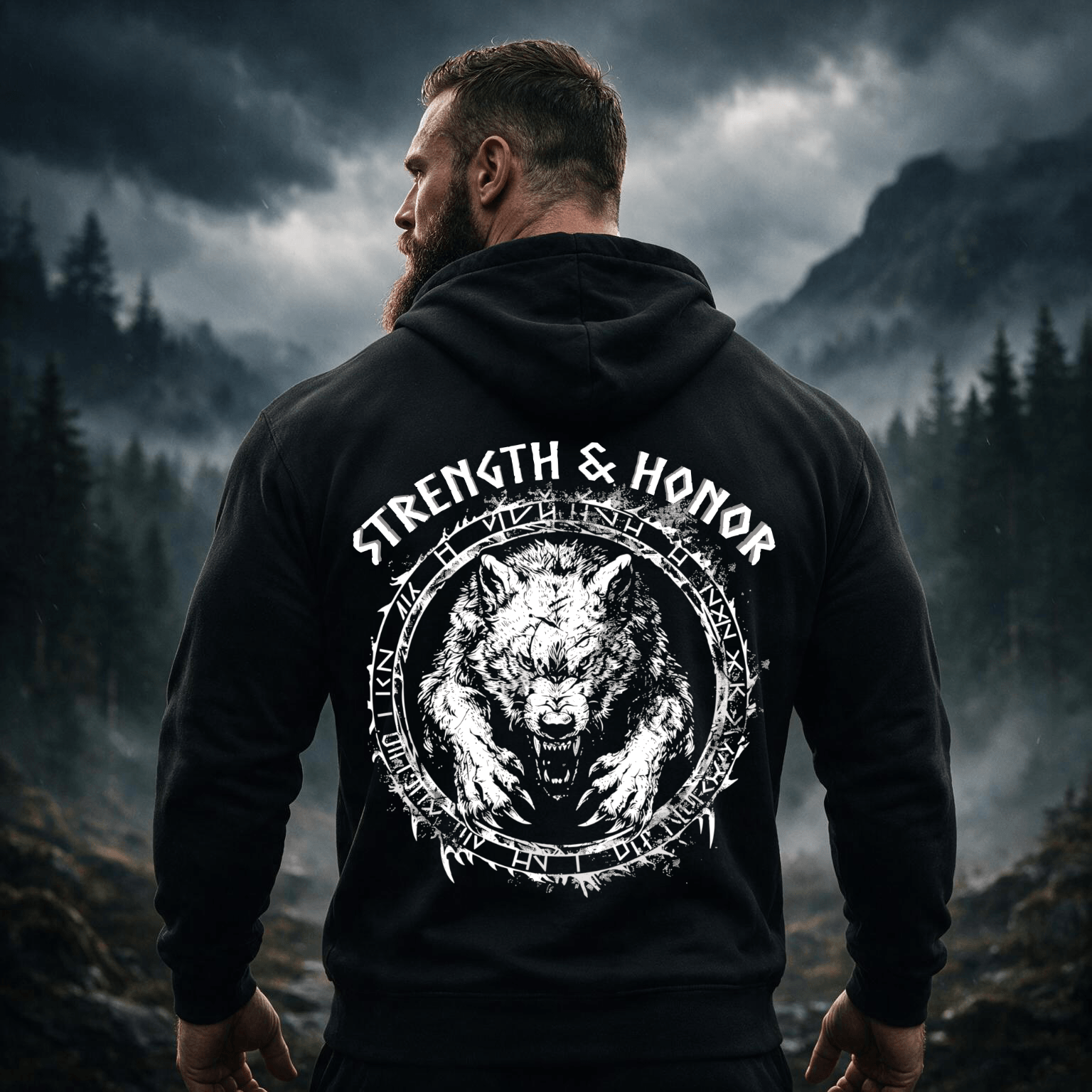 HONOR BOUND - WOLF HOODIE