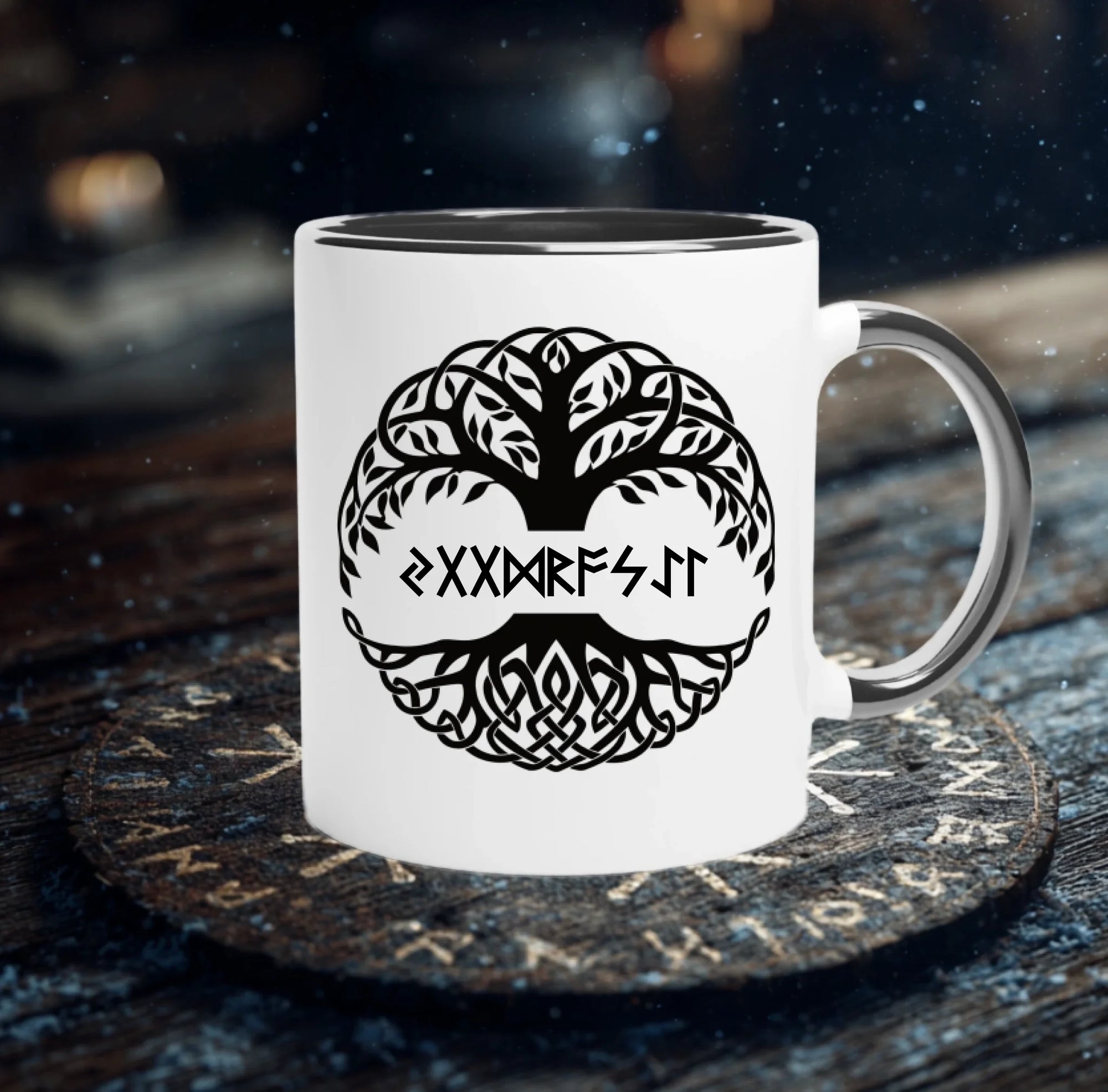 Weiß schwarze tasse mockup