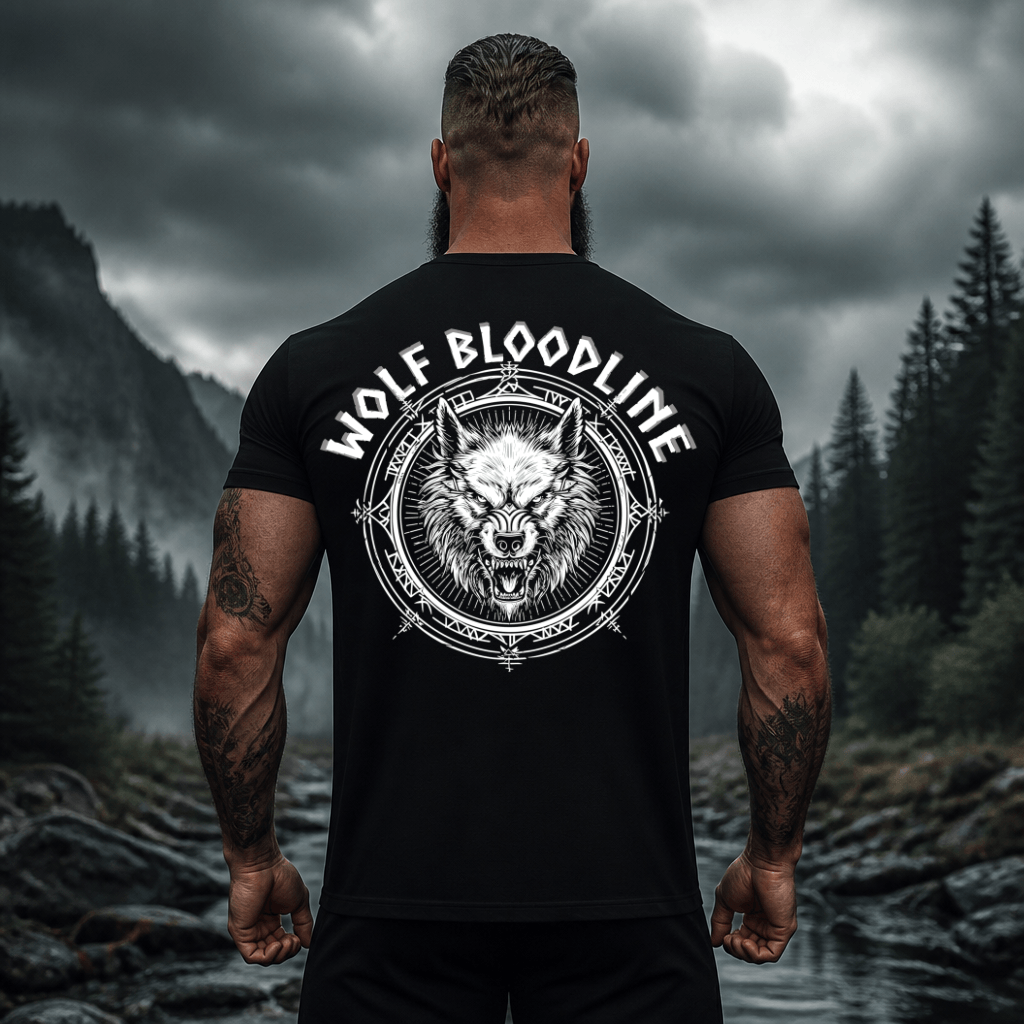 Wolf Bloodline Backprint  - Premium Herren T-Shirt