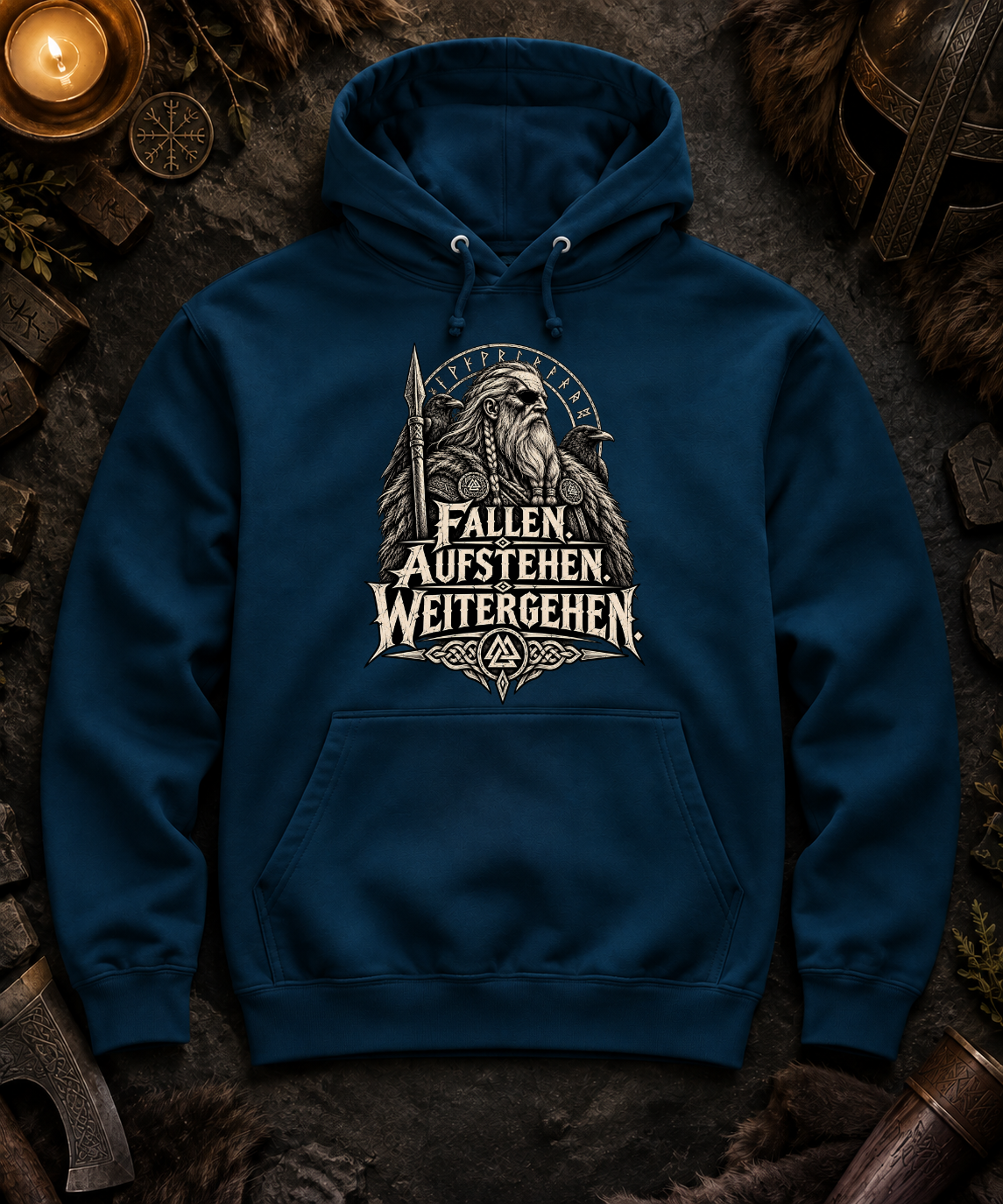 Fallen. Aufstehen. Weitergehen. - Herren Hoodie