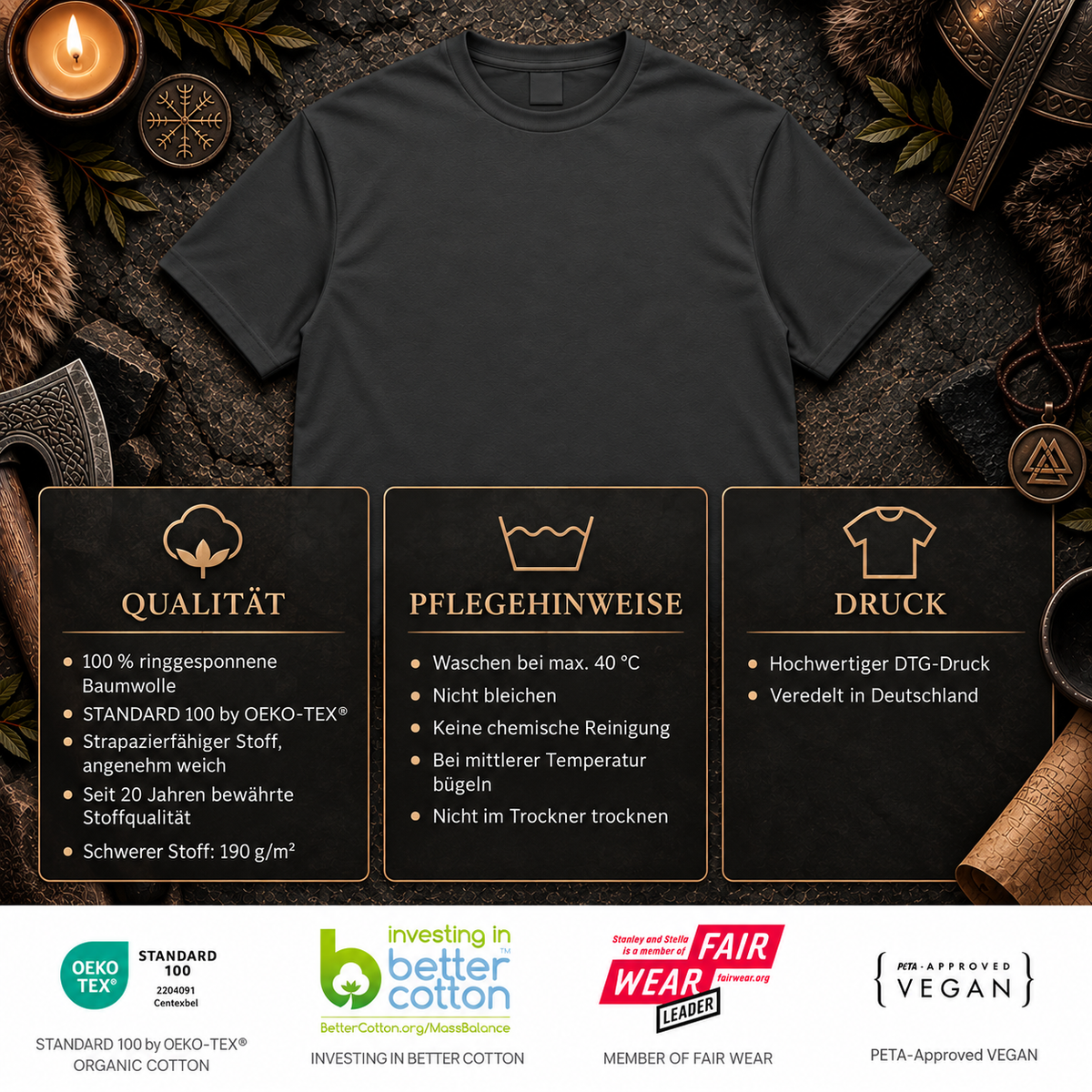 Mein Rudel meine Treue - Herren T-Shirt Frontprint