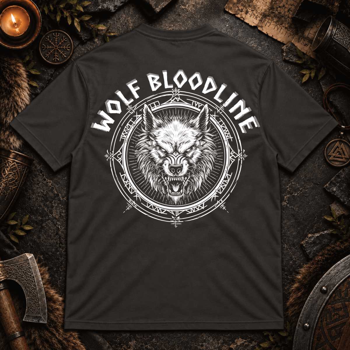 Wolf Bloodline Backprint  - Herren T-Shirt