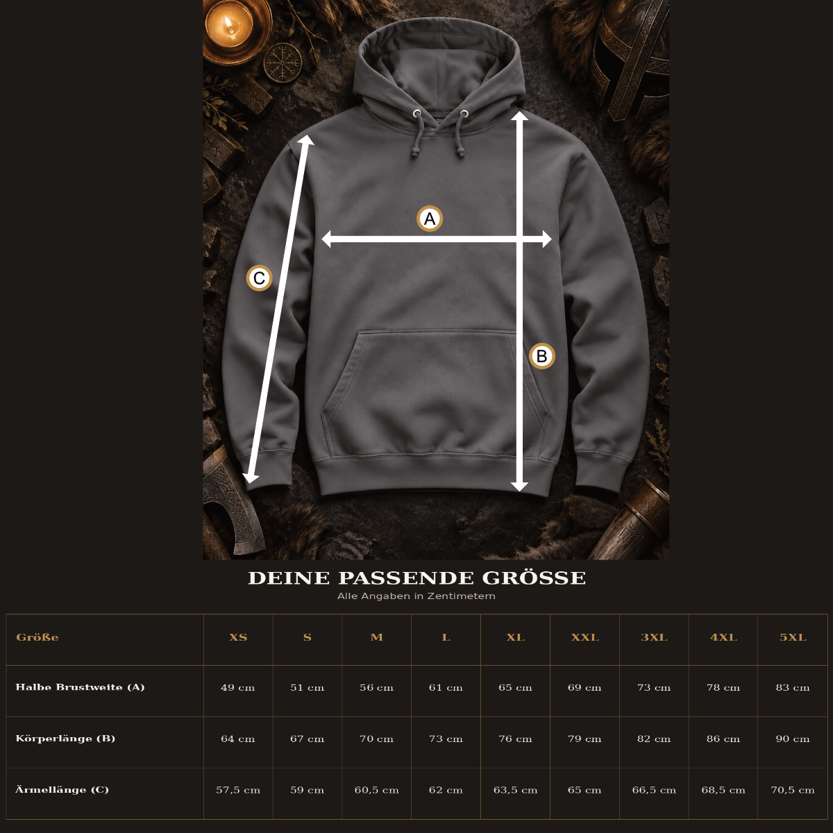 See you in Valhalla - Herren Hoodie (Frontprint)
