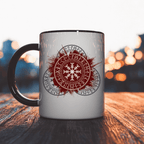 Vegvisir Runenkreise - Keramiktasse 325 ml