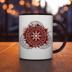Vegvisir Runenkreise - Keramiktasse 325 ml