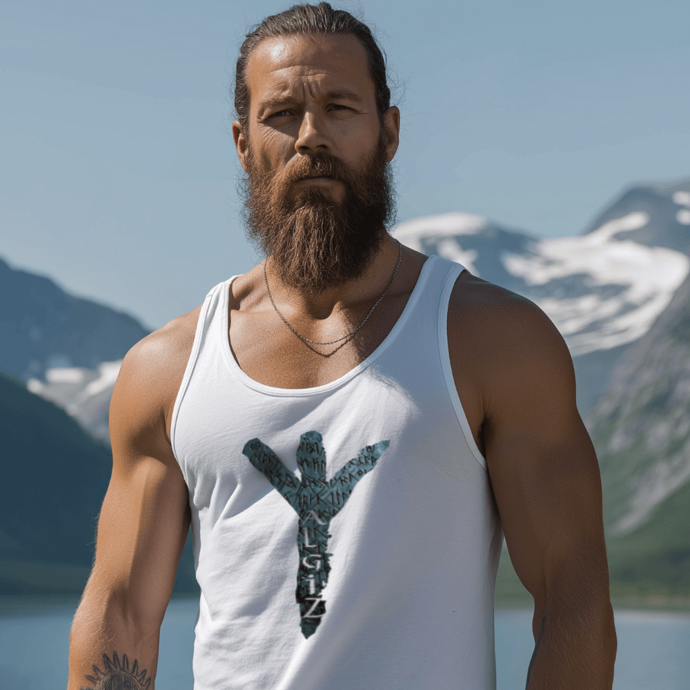 Algiz Rune - Premium Unisex Tank-Top