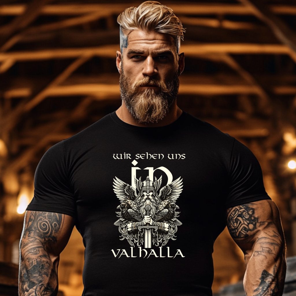 Premium T-Shirt - Wir sehen uns in Valhalla