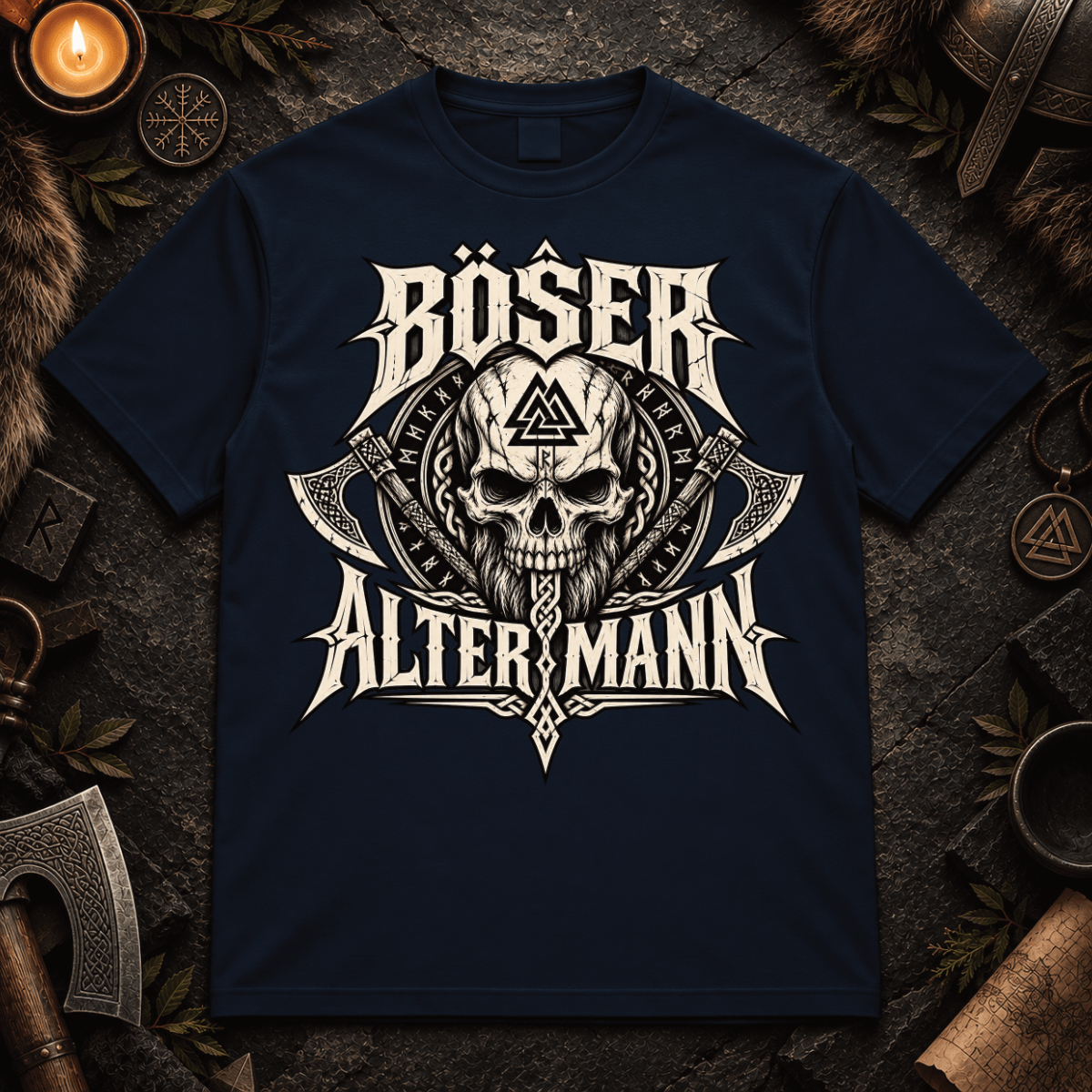 Herren T-Shirt Böser alter Mann