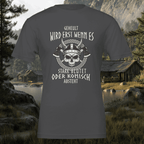 Geheult wird erst wenn es stark Blutet - Wikinger T-Shirt