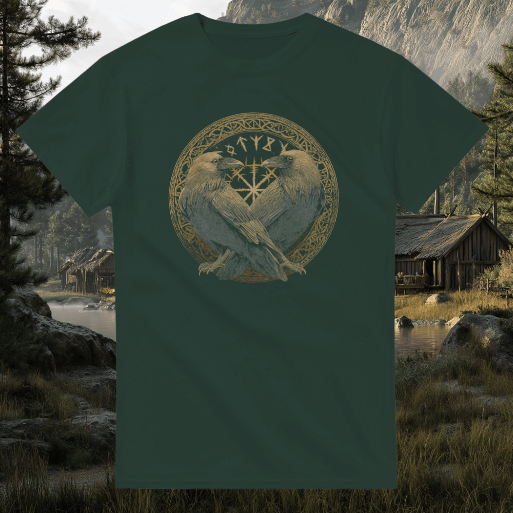 Hugin und Munin Wikinger T-Shirt
