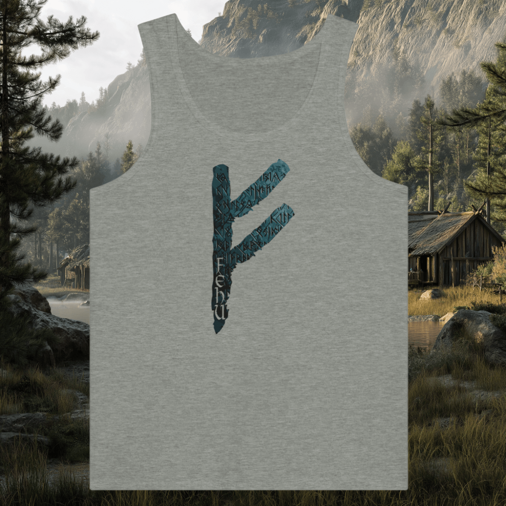 Fehu Rune - Premium Unisex Tank-Top
