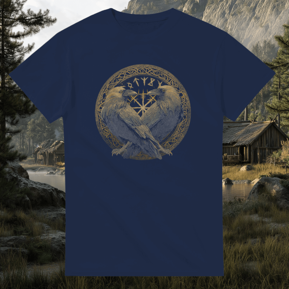 Hugin und Munin Wikinger T-Shirt