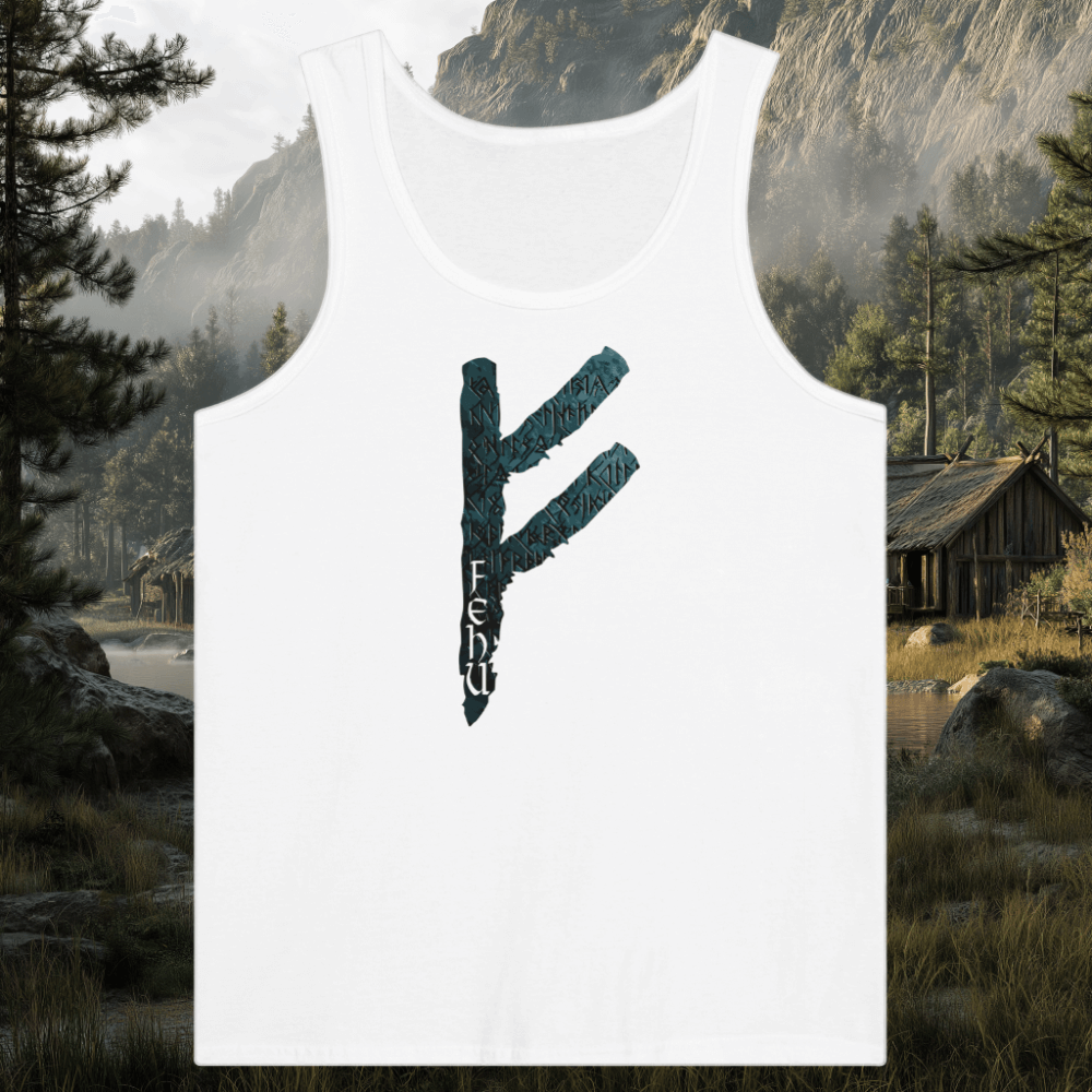 Fehu Rune - Premium Unisex Tank-Top