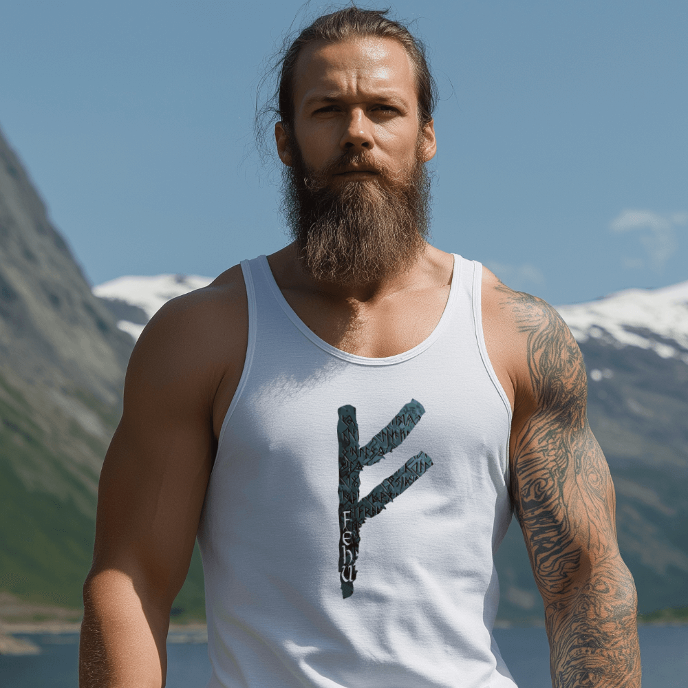 Fehu Rune - Premium Unisex Tank-Top
