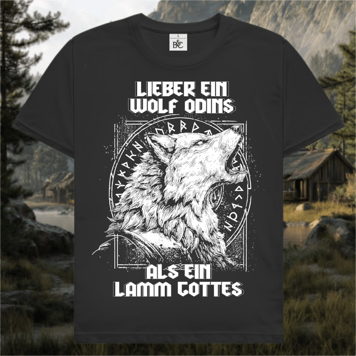 Odins Wölfe - T-Shirt frontprint
