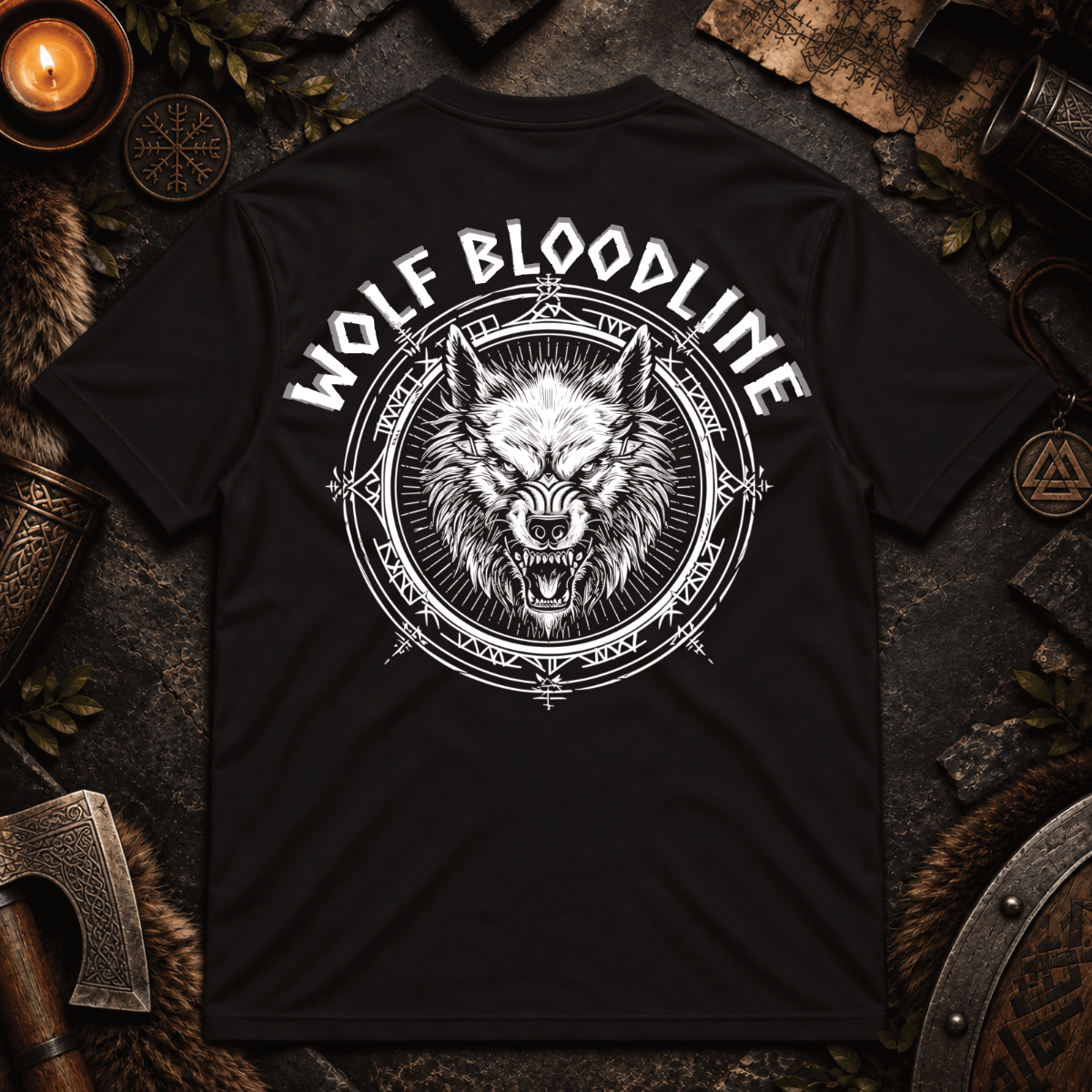 Wolf Bloodline Backprint  - Premium Herren T-Shirt