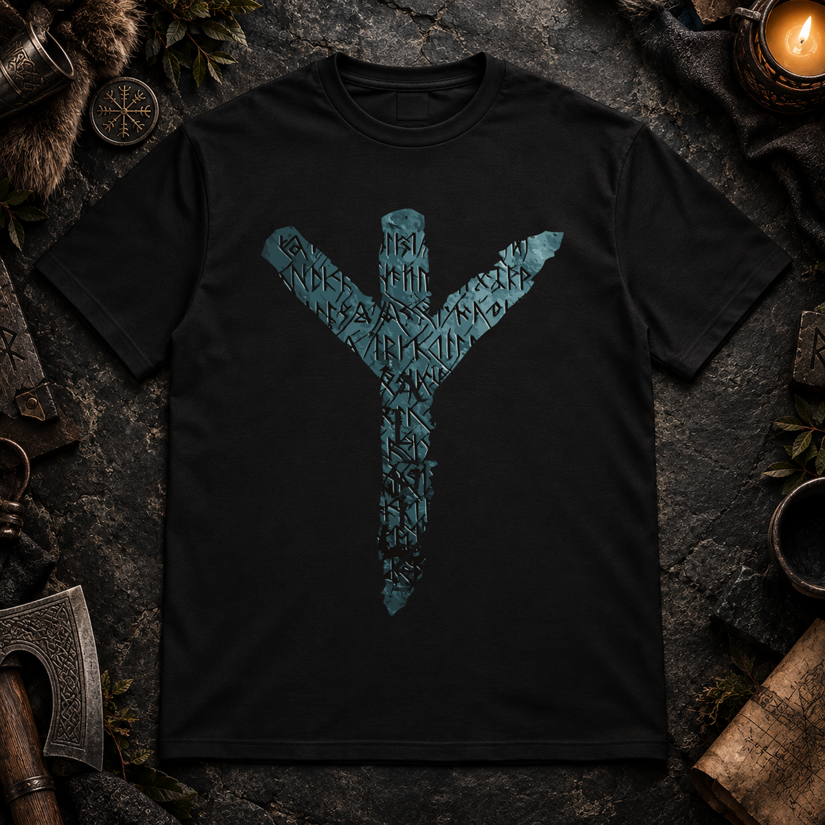 Herren T-Shirt Algiz