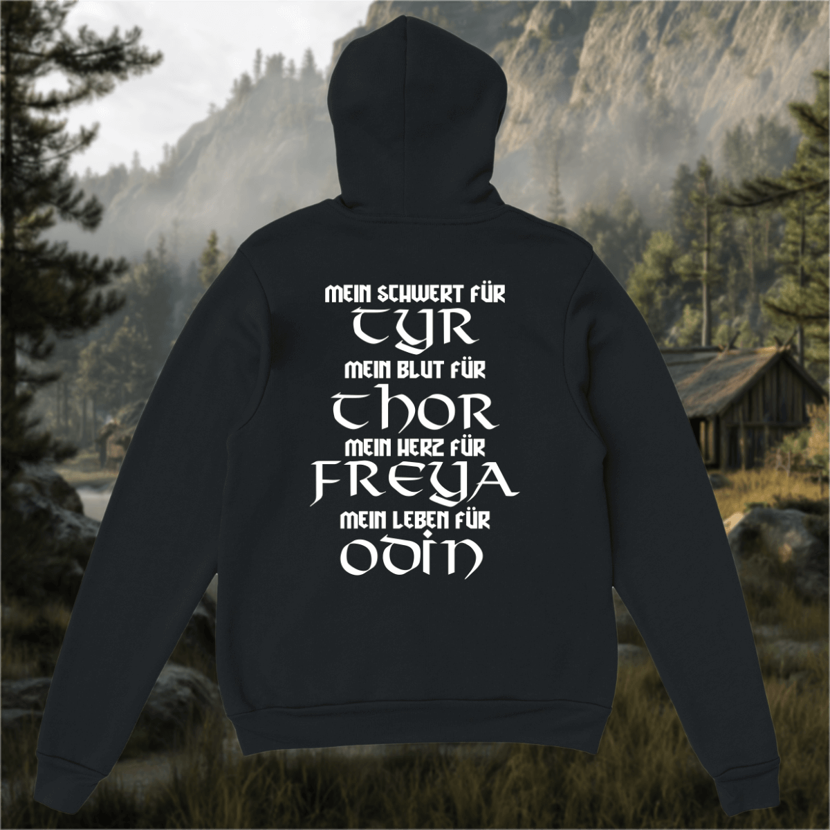 Mein Herz für Odin - Backprint - Unisex Hoodie