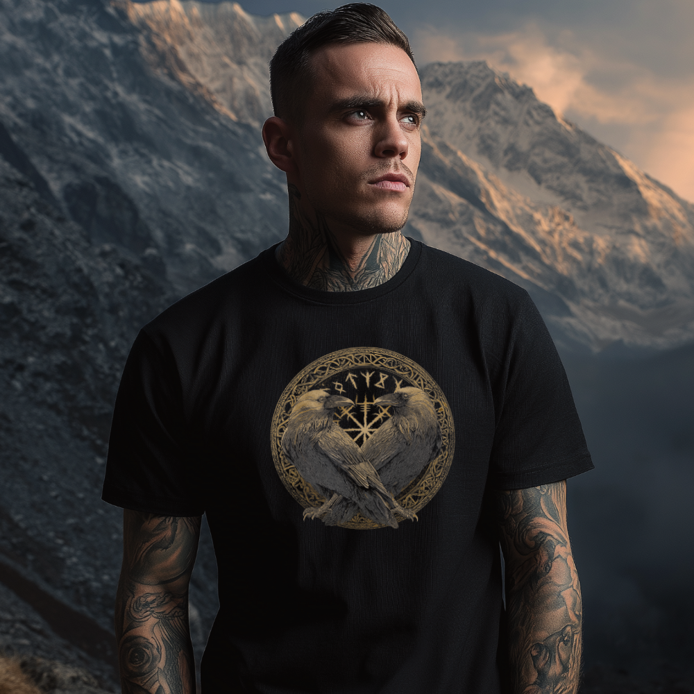 Hugin und Munin Wikinger T-Shirt
