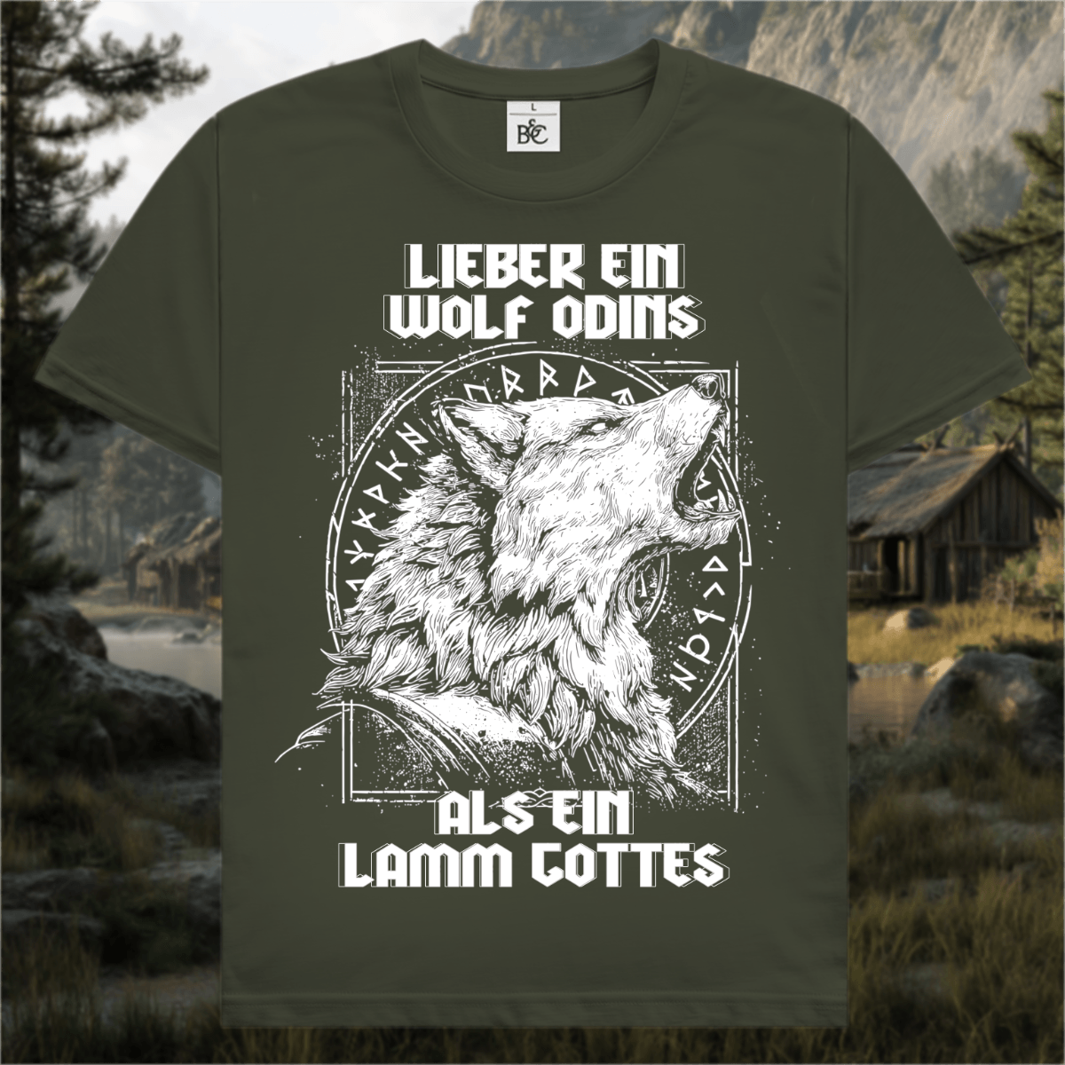 Odins Wölfe - T-Shirt frontprint