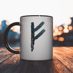 Fehu Rune Keramiktasse 325ml