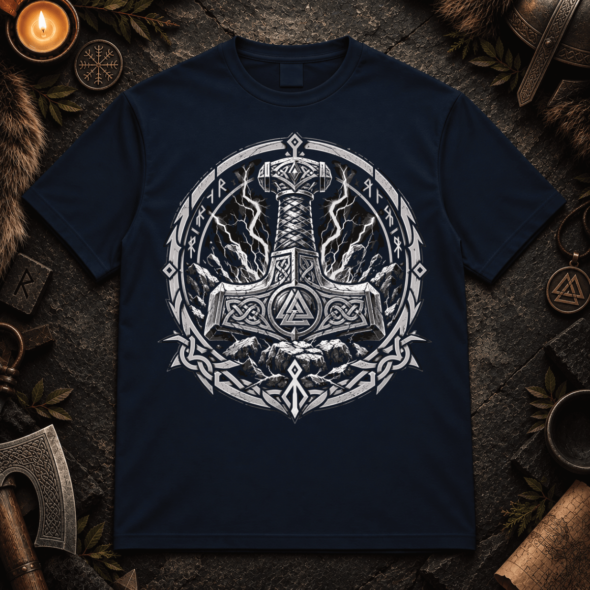 Herren T-Shirt Mjölnir