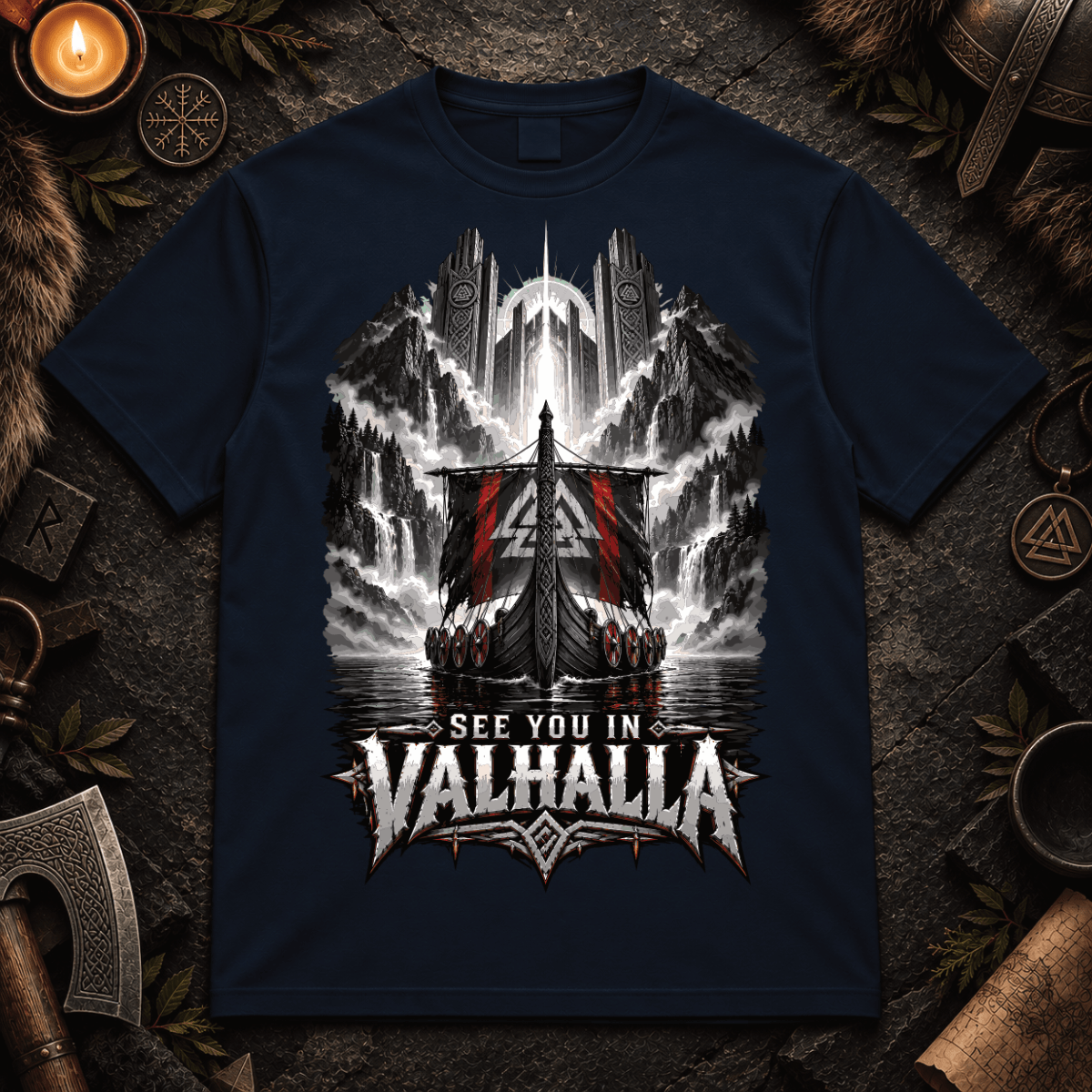 See you in Valhalla - Herren T-Shirt
