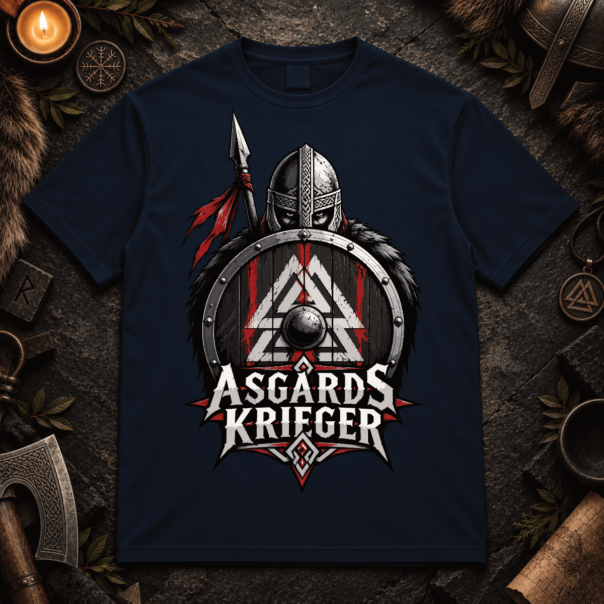 Herren T-Shirt Asgards Krieger 2