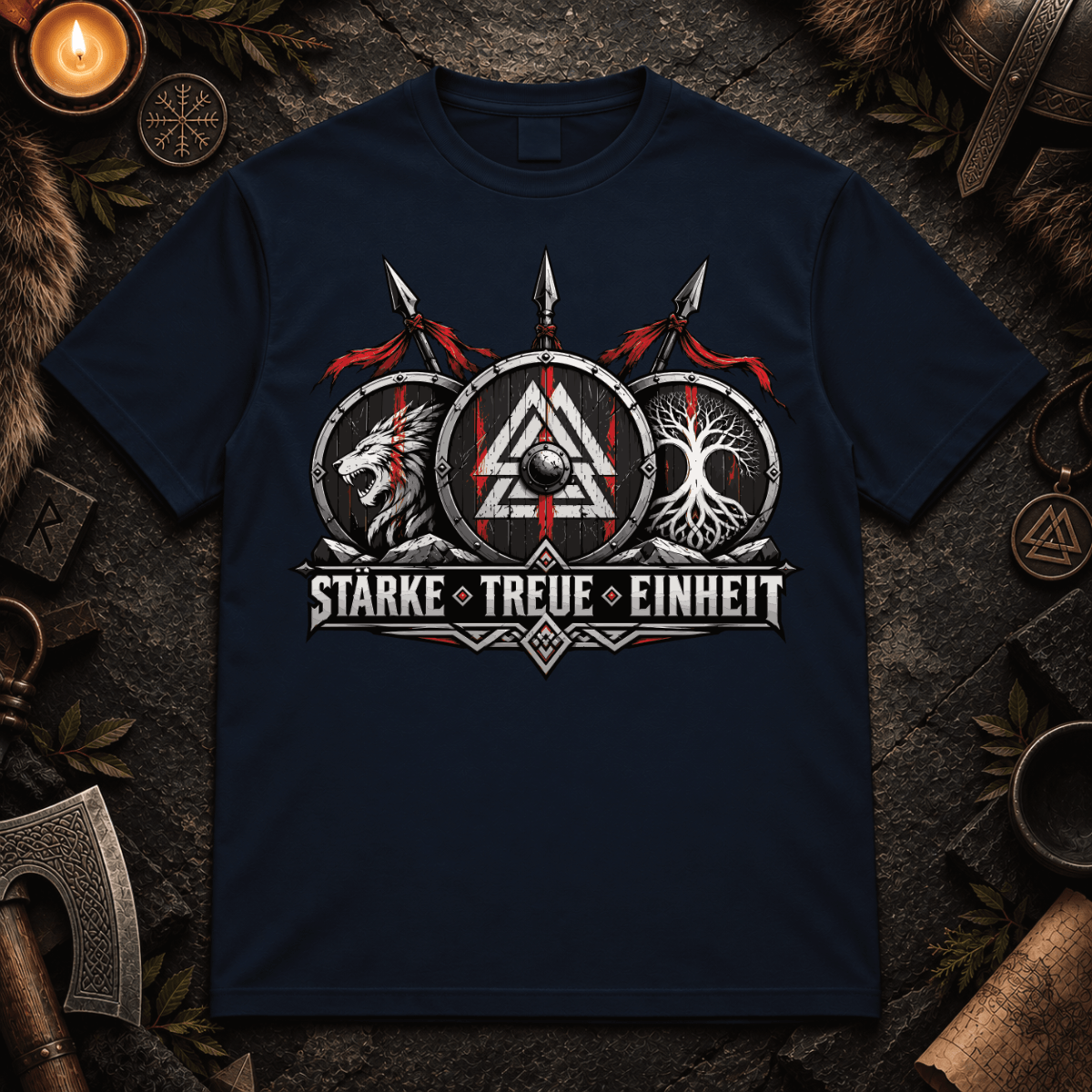 Stärke, Treue, Einheit - Herren T-Shirt