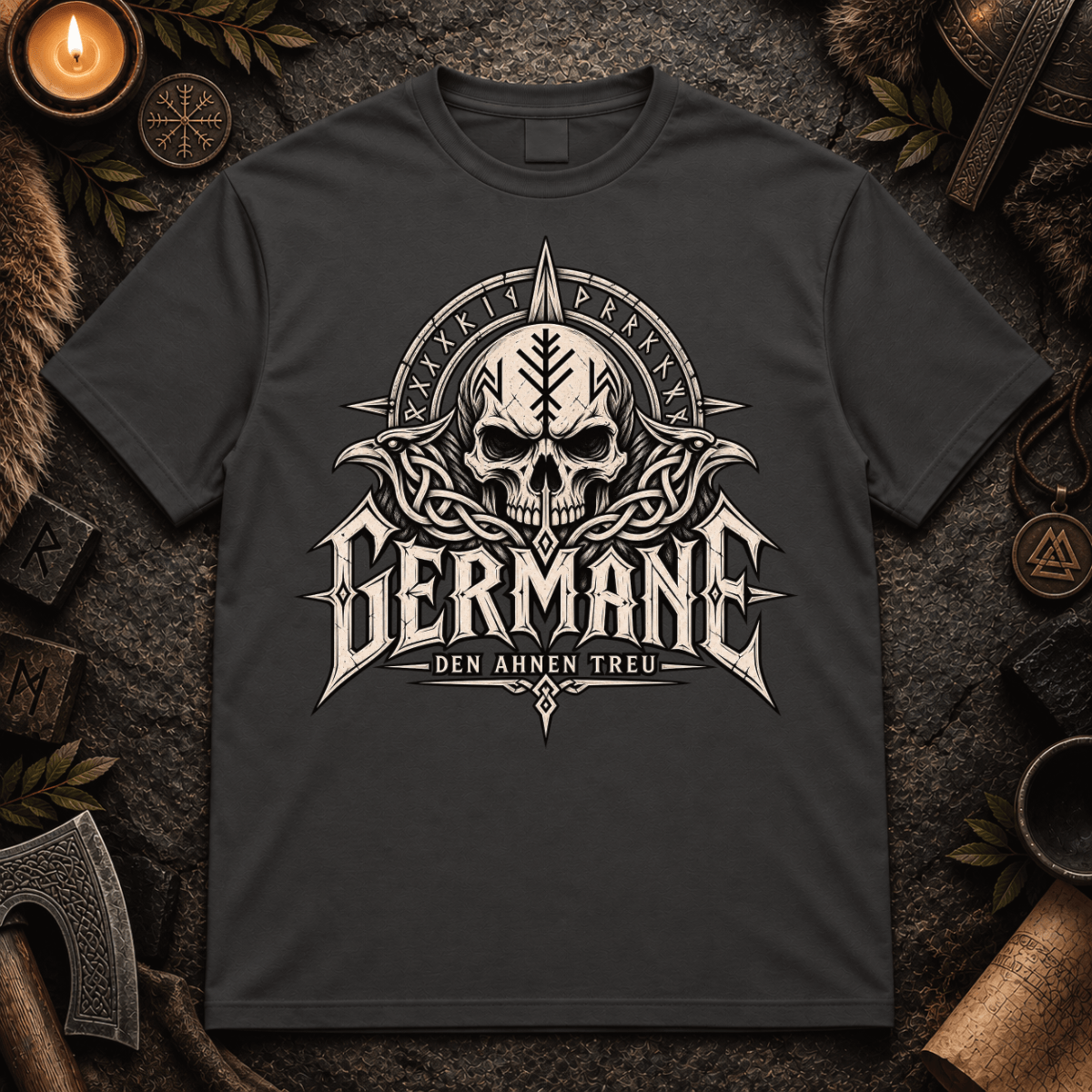 Herren T-Shirt Germane, den Ahnen treu