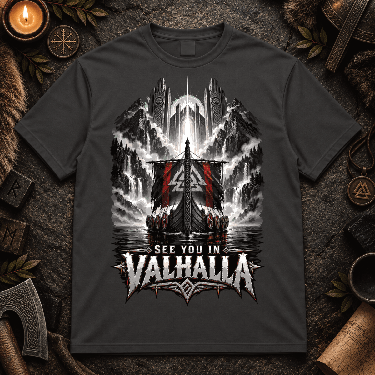 See you in Valhalla - Herren T-Shirt