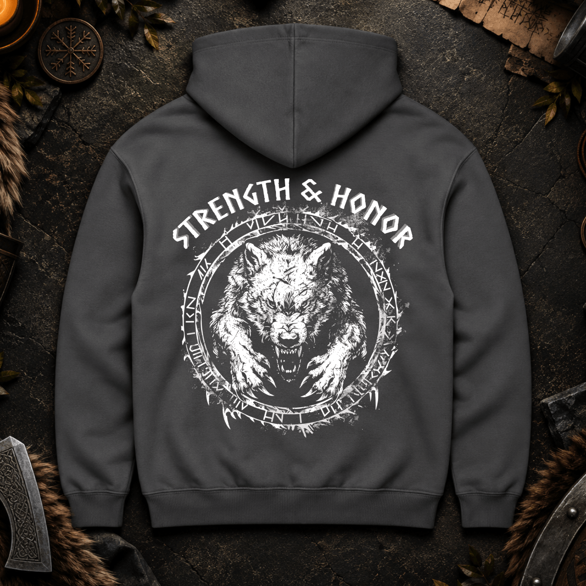 Stärke und Ehre - Herren Hoodie