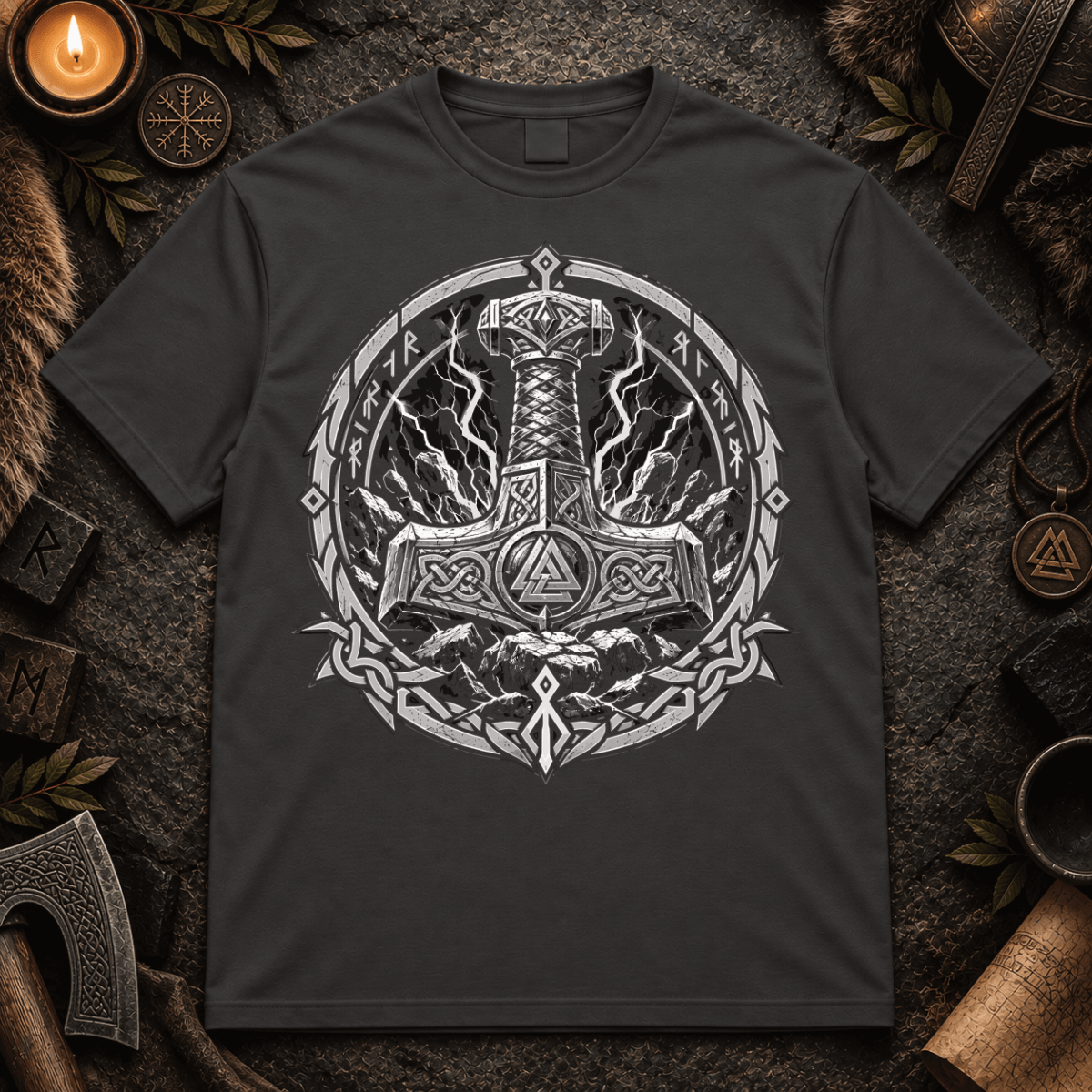 Herren T-Shirt Mjölnir