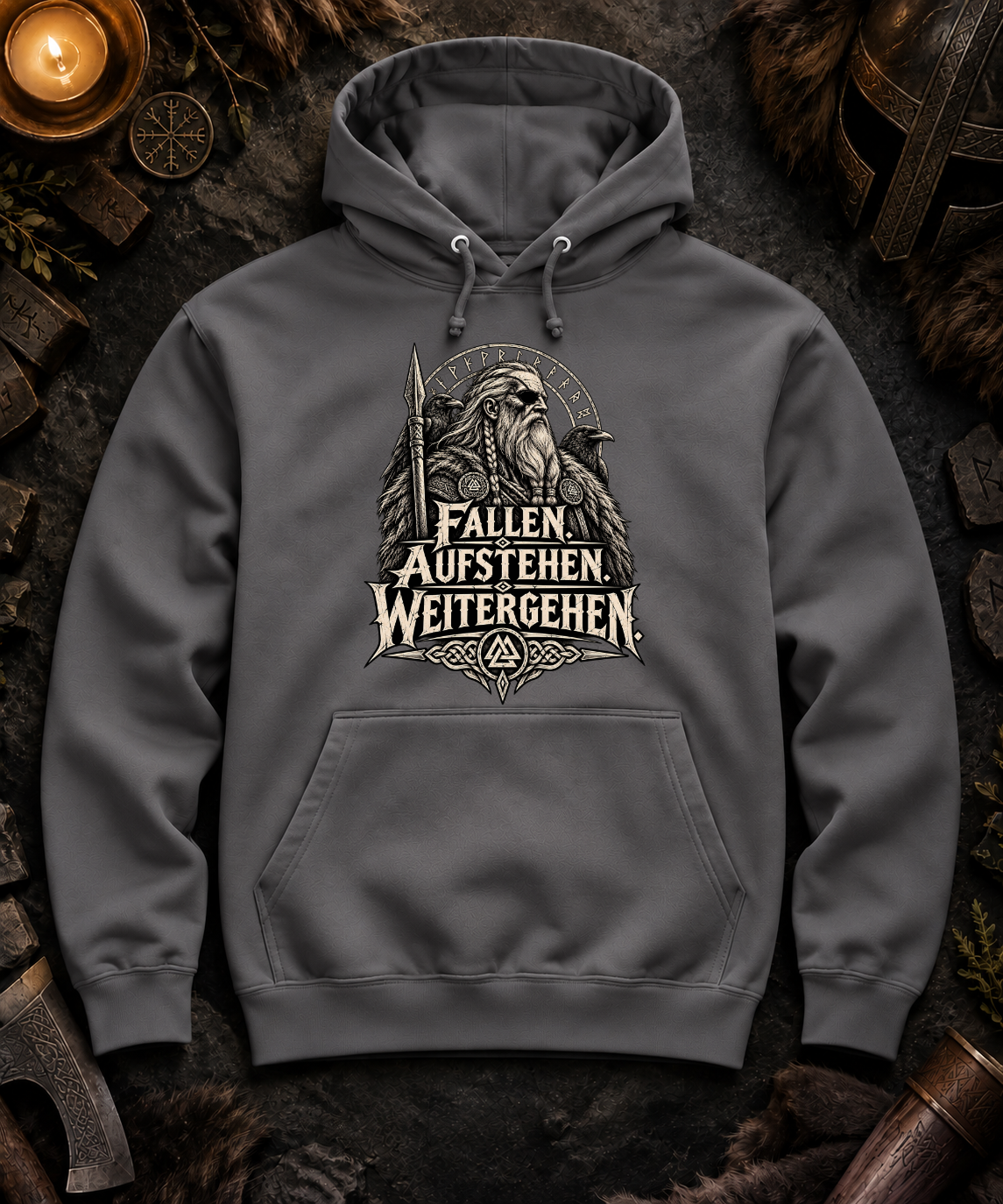 Fallen. Aufstehen. Weitergehen. - Herren Hoodie