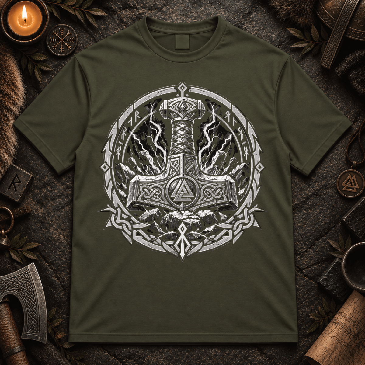 Herren T-Shirt Mjölnir