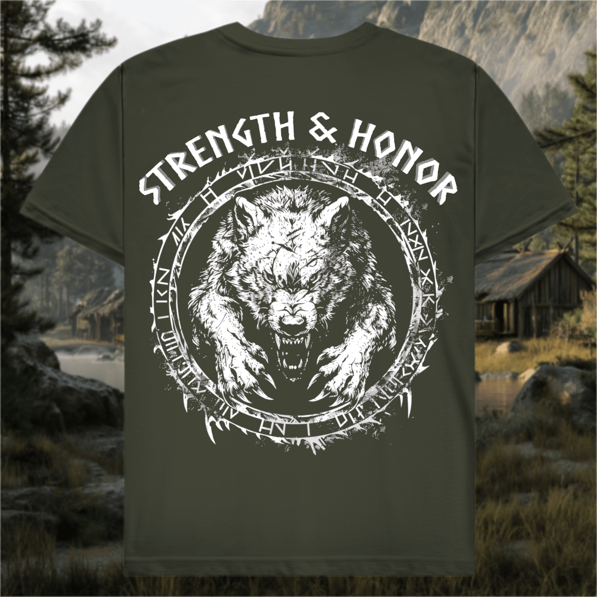 Stärke und Ehre - Premium Herren T-Shirt