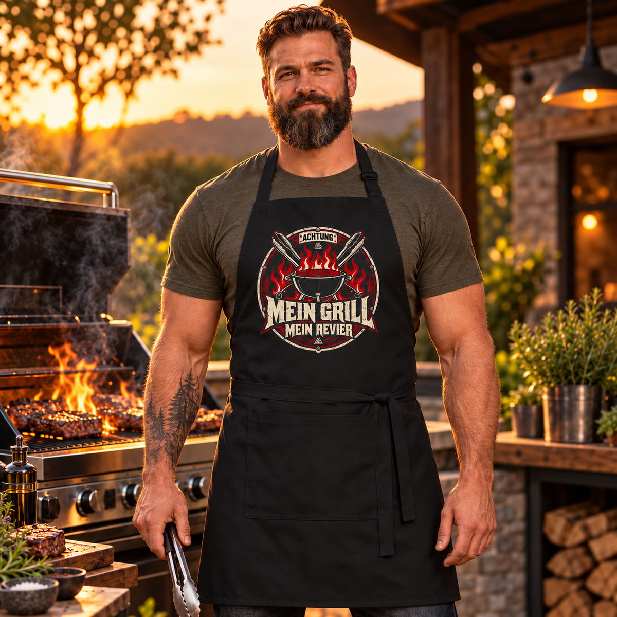 Grillschürze Mein Grill, mein Revier