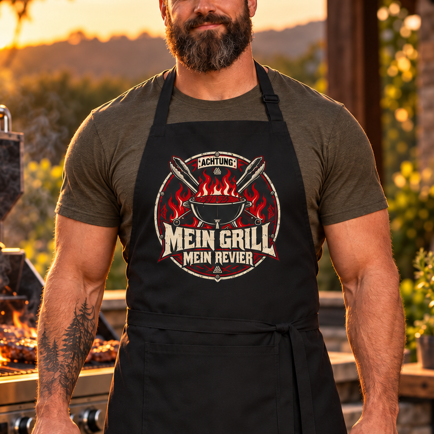 Grillschürze Mein Grill, mein Revier