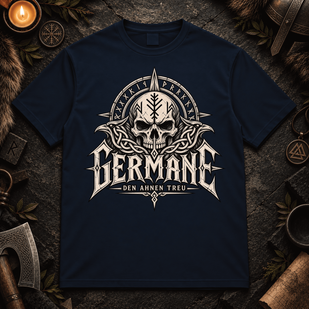 Herren T-Shirt Germane, den Ahnen treu
