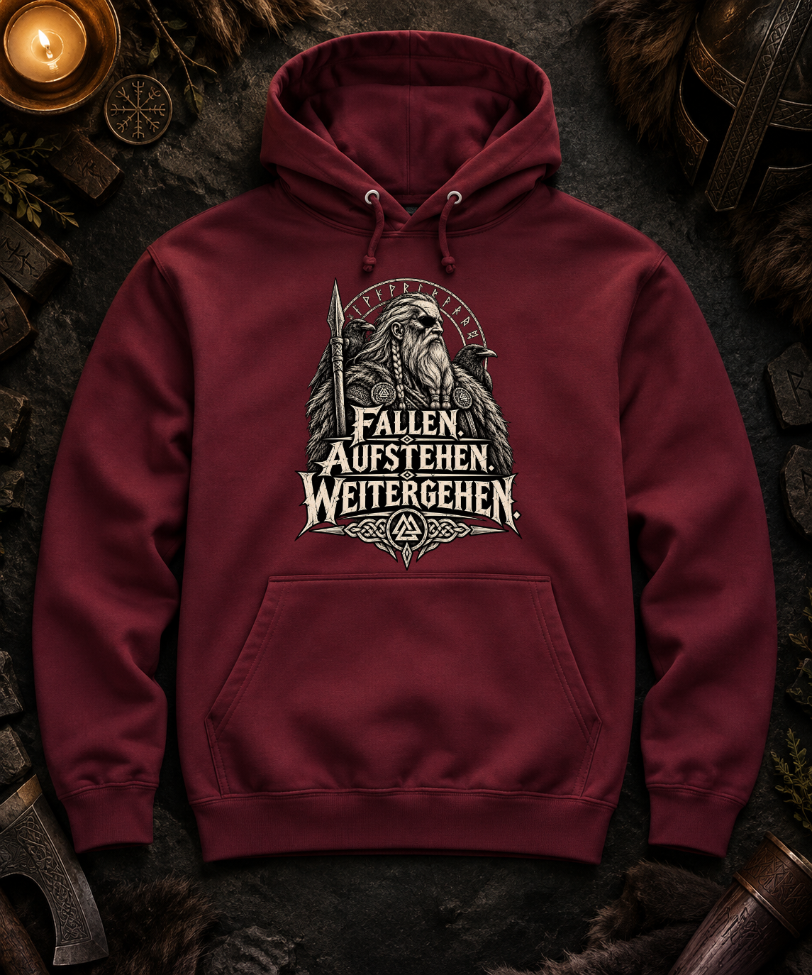 Fallen. Aufstehen. Weitergehen. - Herren Hoodie