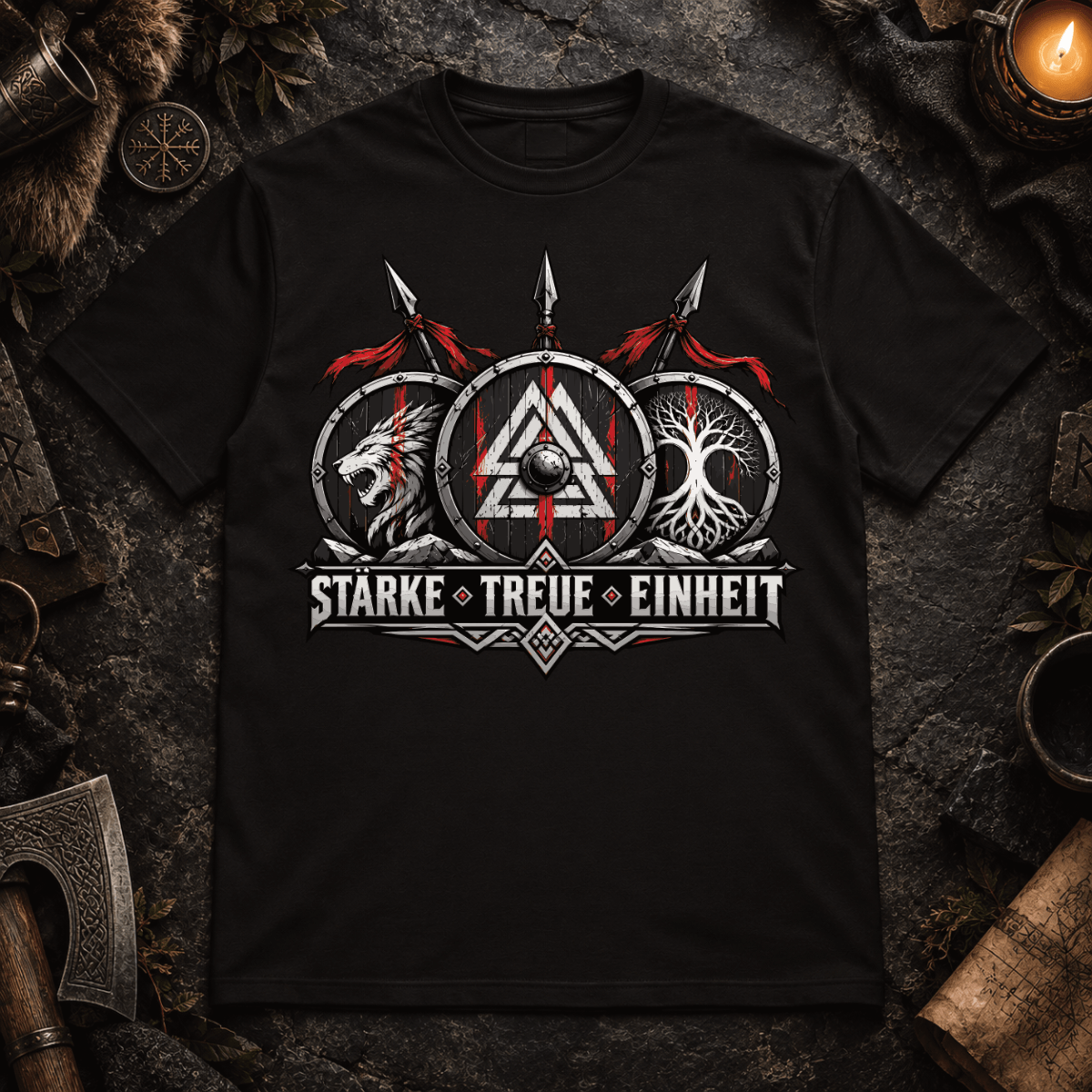 Stärke, Treue, Einheit - Herren T-Shirt