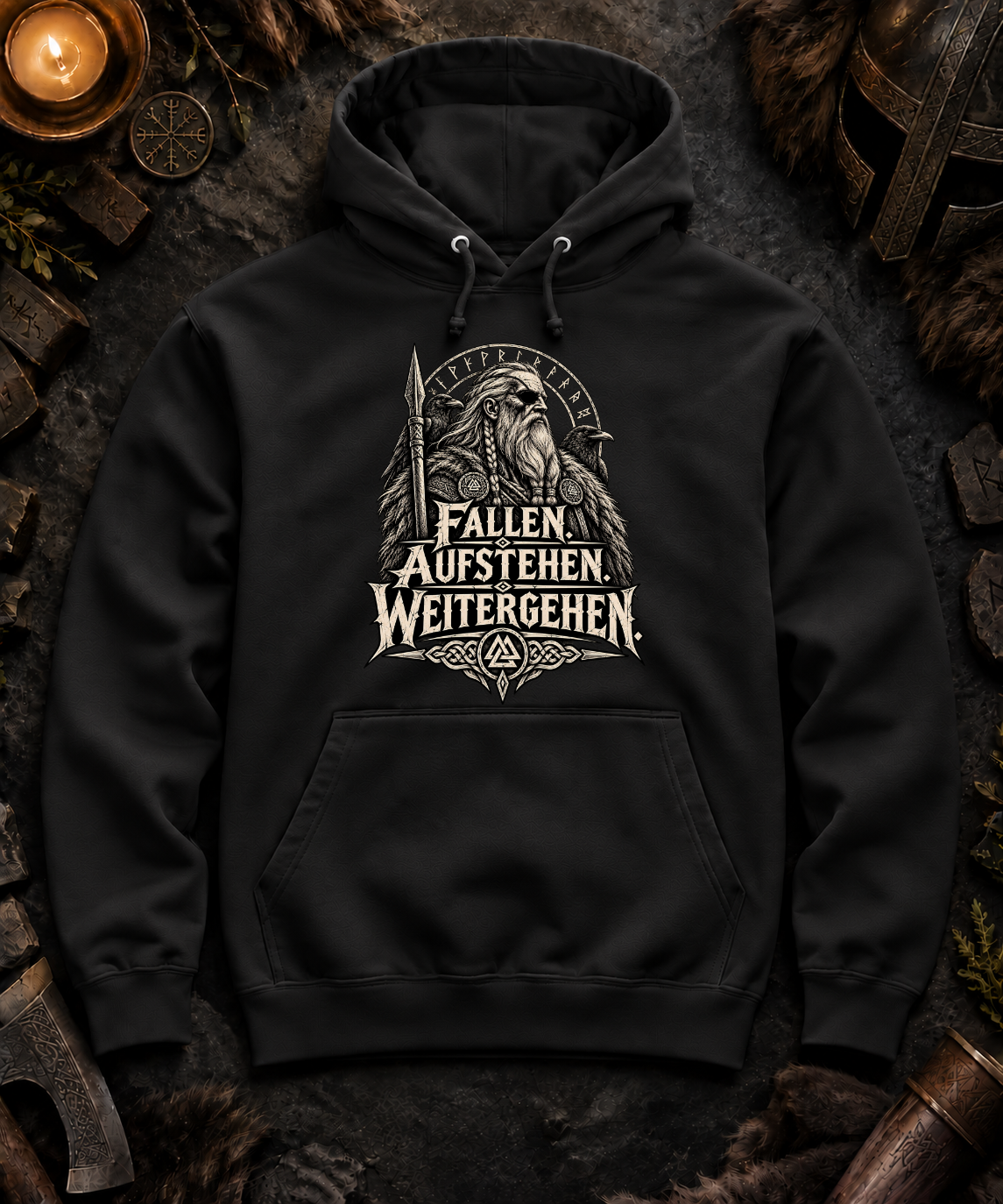 Fallen. Aufstehen. Weitergehen. - Herren Hoodie