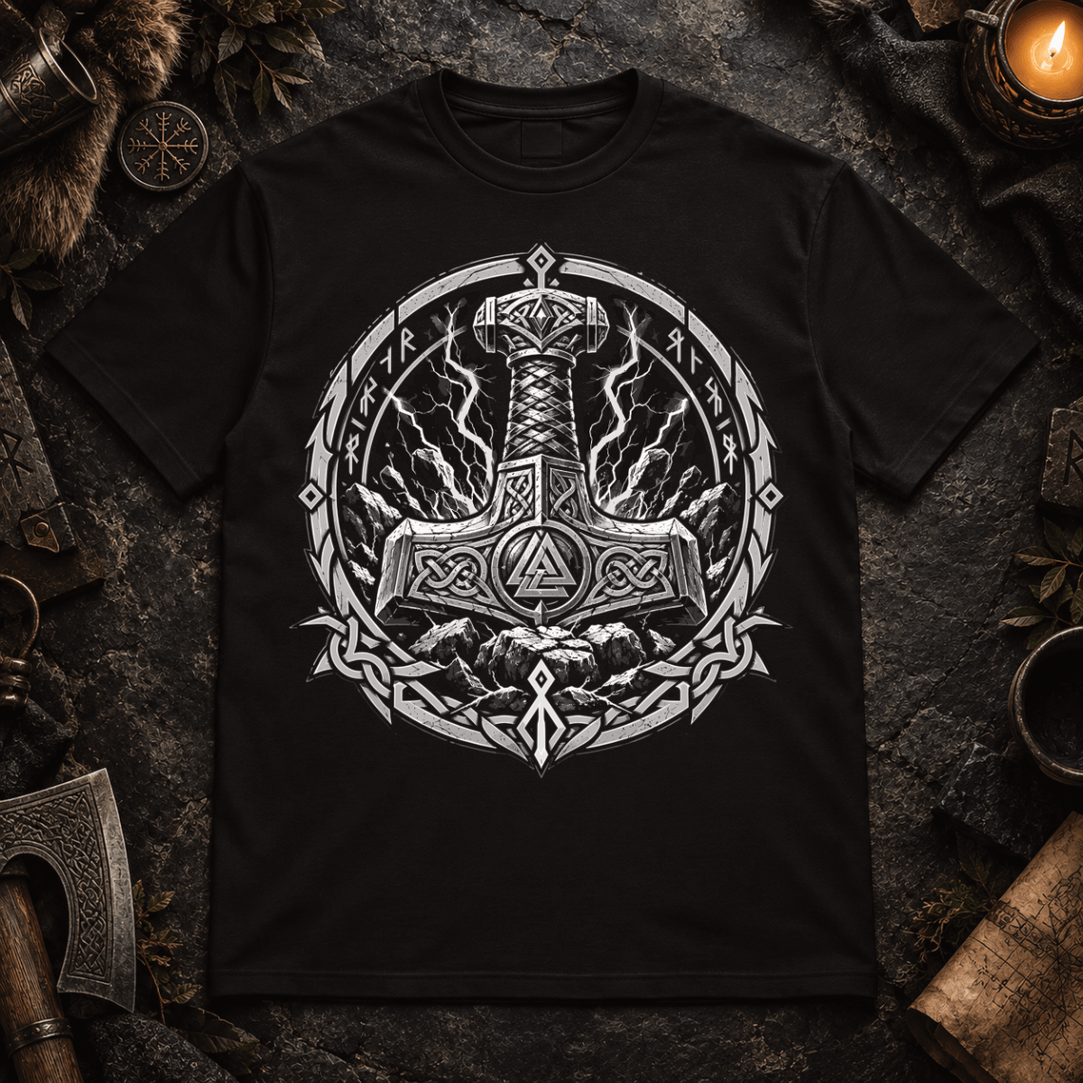 Herren T-Shirt Mjölnir