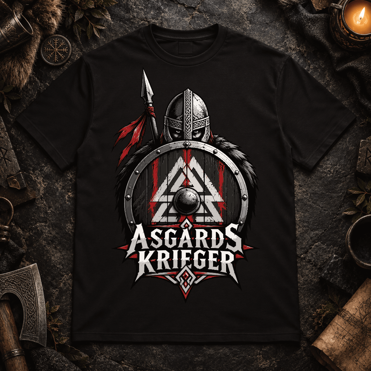 Herren T-Shirt Asgards Krieger 2