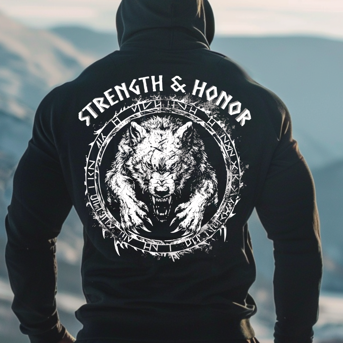 Stärke und Ehre - Herren Hoodie